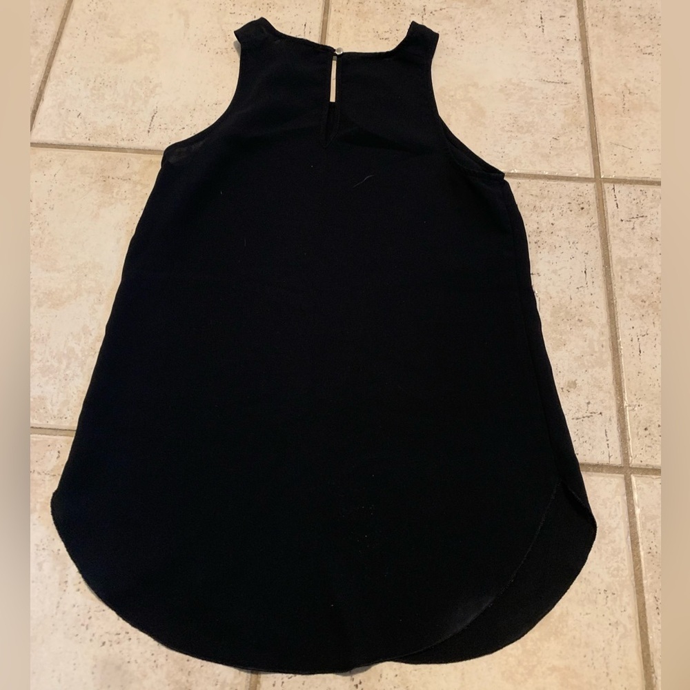 💜 Le Château Black Sleeveless High-Low Tunic Top TTP/XXS - Picture 5 of 6